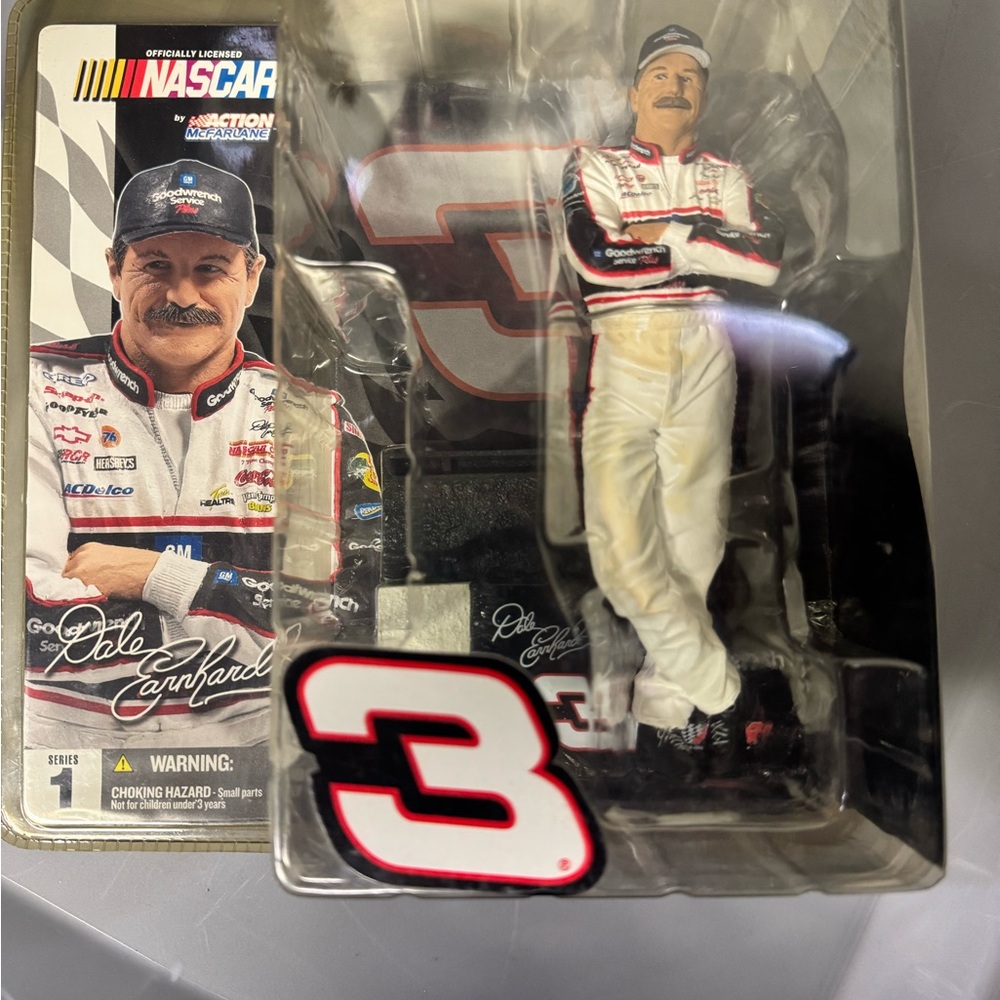 Nascar Collectible Figure in White and Black